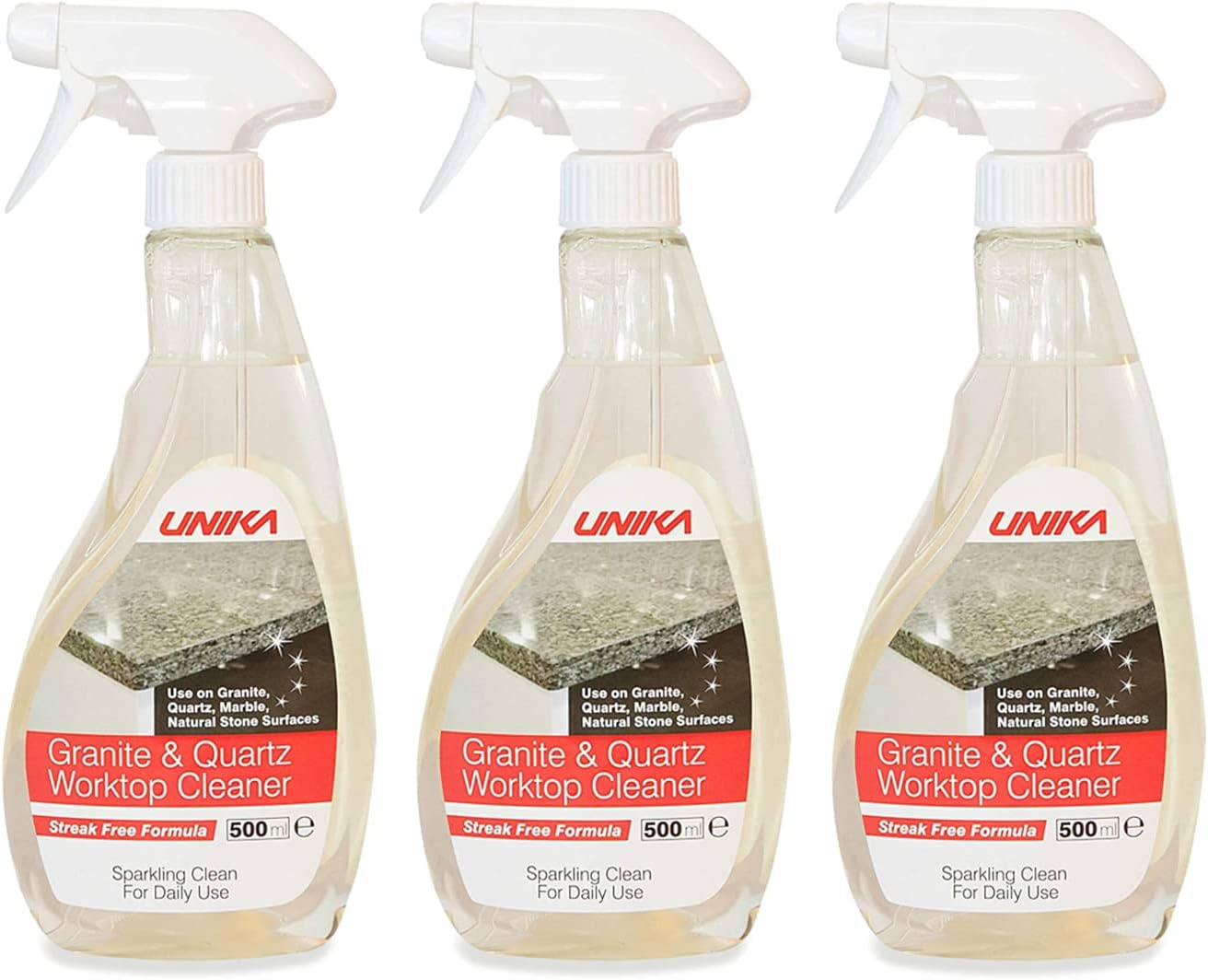 unika granite & quartz cleaner 3 pack